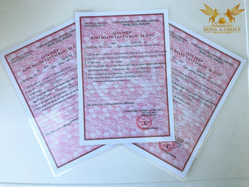 giay phep kinh doanh van tai bang oto 